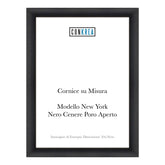 Cornice Moderna su Misura - Modello New York in Nero Cenere Poro Aperto